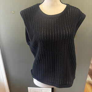 DKNY Jeans Beige Knit Sleeveless Top